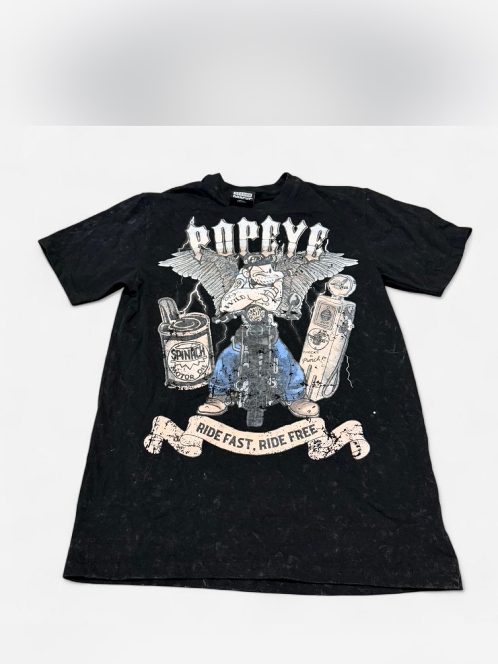 Reason Exclusive Vintage Popeye Graphic Tee - distress Men size Large